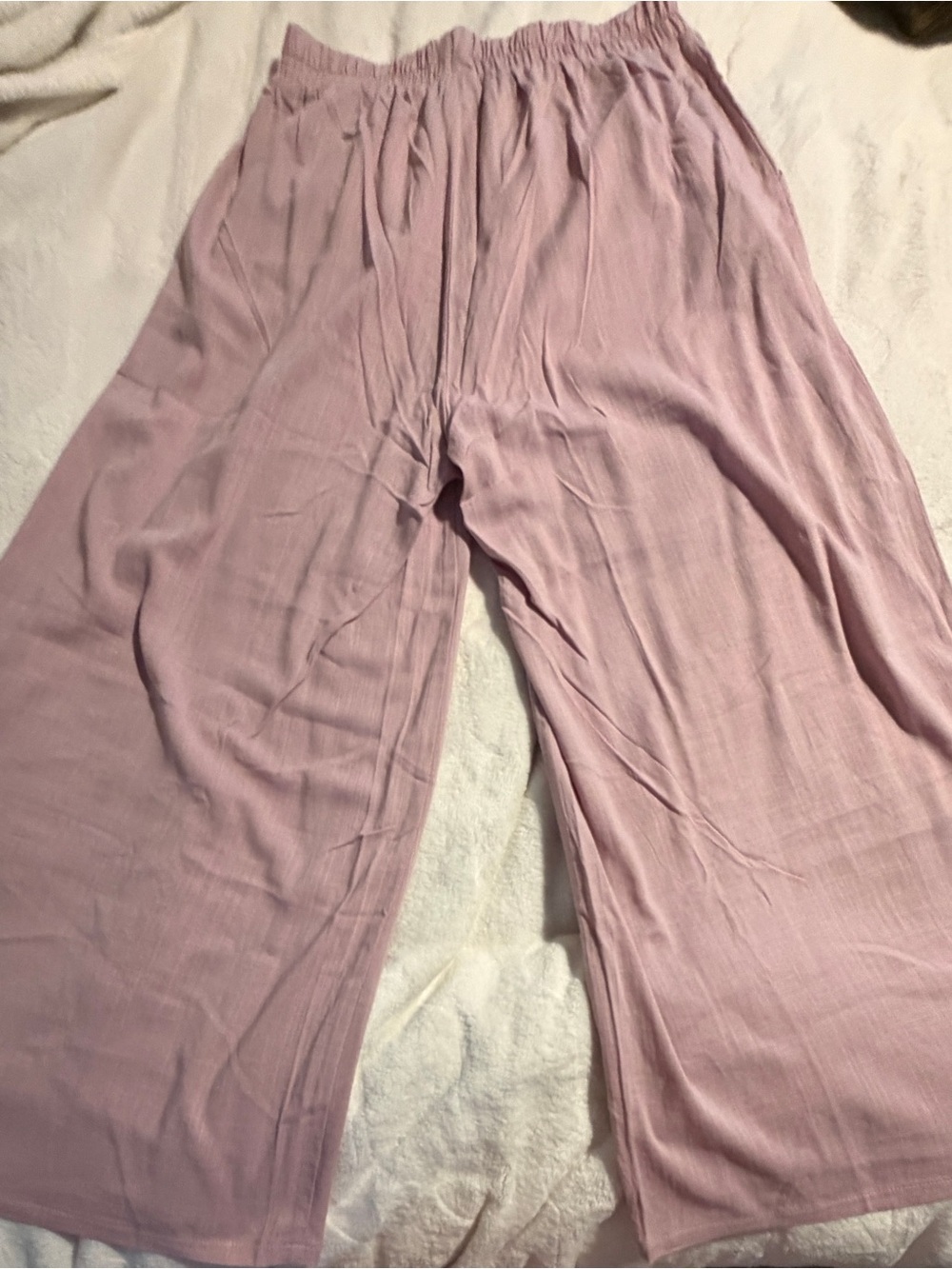 Zenana Outfitters Relaxed Wide-Leg Lounge Pants - Light Pink